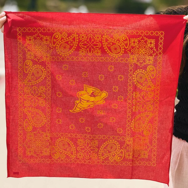 Iowa State Punching Cy Cardinal Bandana 22-inch x 22-inch